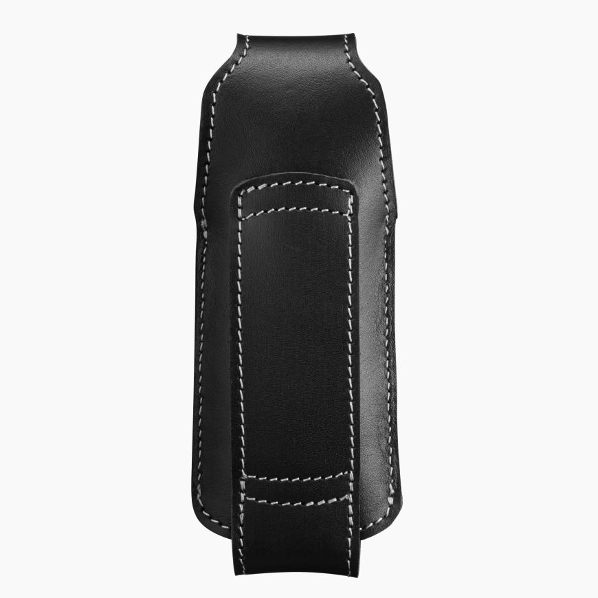 Etui chic en cuir noir - Opinel