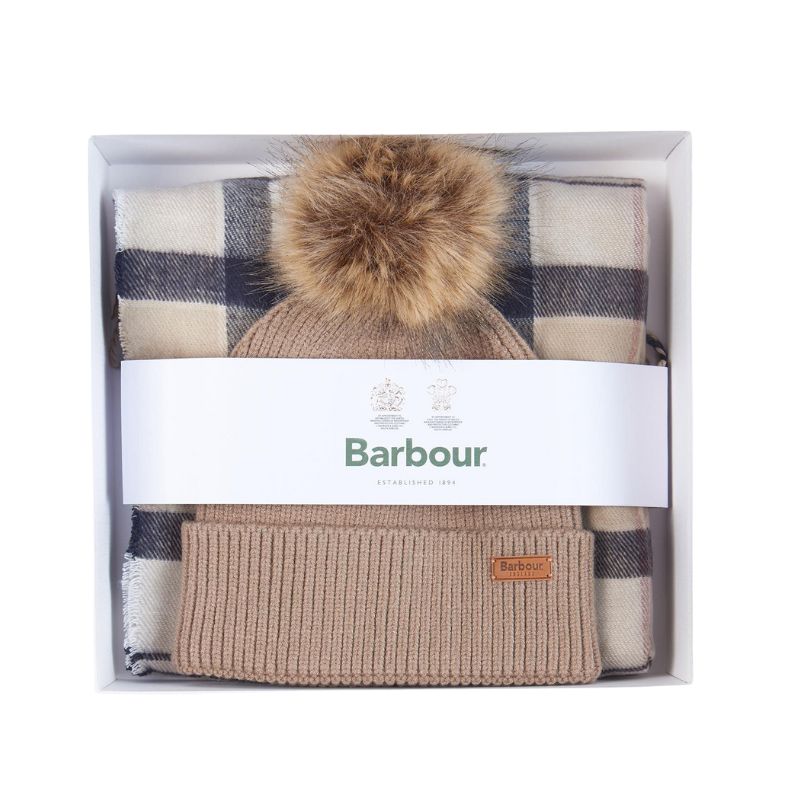 Coffret cadeau Bonnet et charpe Rosewood - Barbour