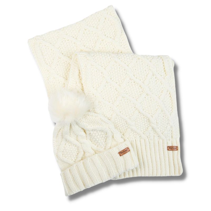 Coffret Cadeau Bonnet et Echarpe Cream - Barbour