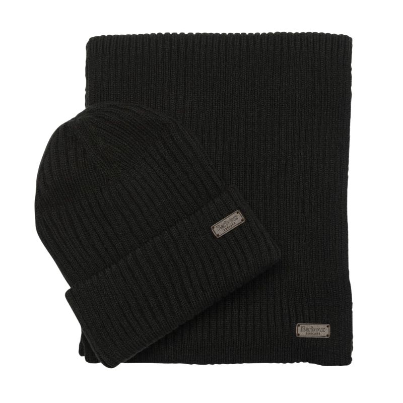 Coffret Crimdon bonnet et echarpe Noir - Barbour