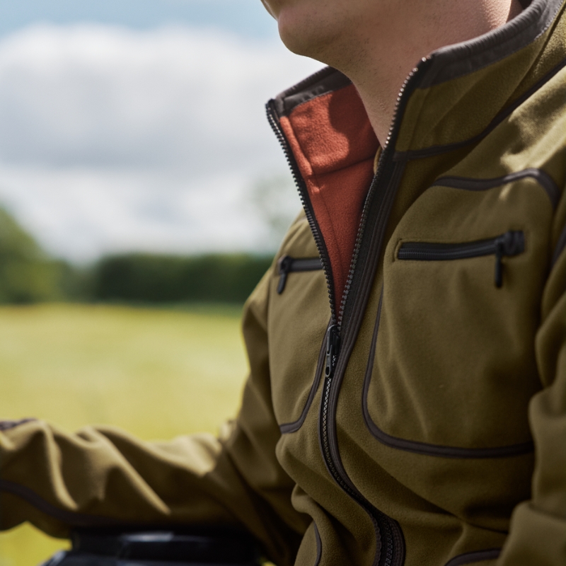 Veste Polaire Härkila Fjell - Polaire Brossée 295 G/m², Coupe-vent, Poches - Pour Chasse Et Plein Air