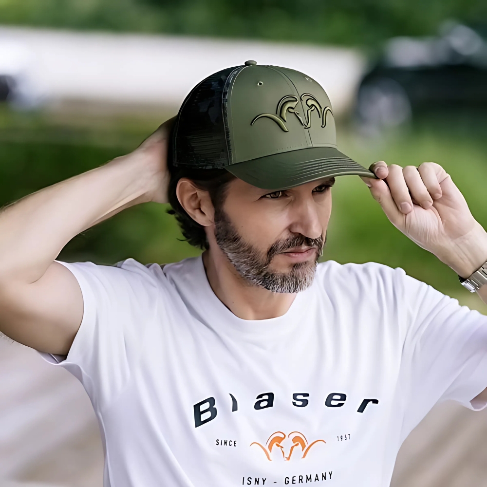 Casquette Mesh Verte Logo Vert - Blaser