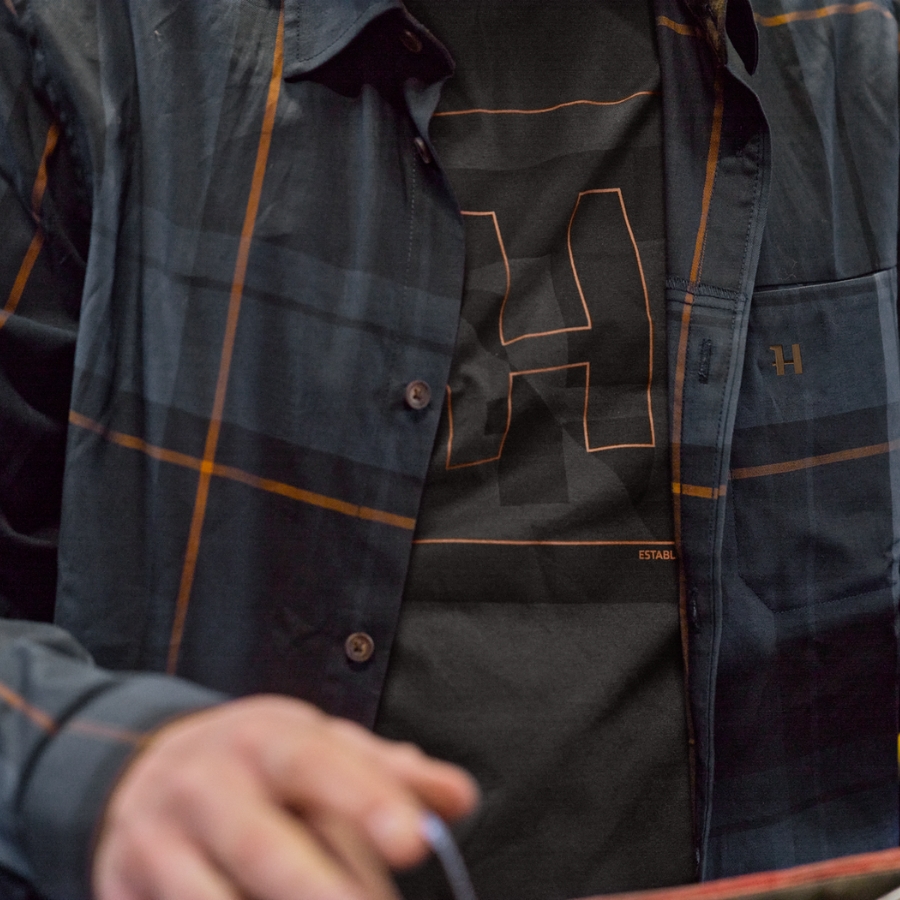 Chemise Akse L/S Blackberry check - Hrkila
