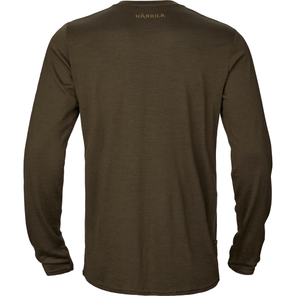 T-shirt Game L/S Willow green Stag - Hrkila