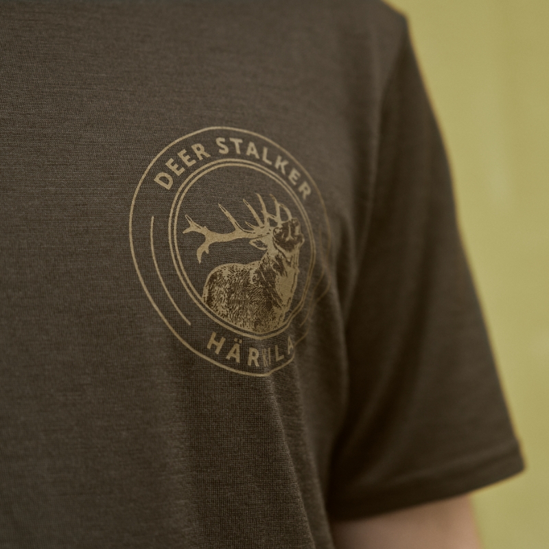 T-shirt Game S/S Willow Green Stag - Hrkila