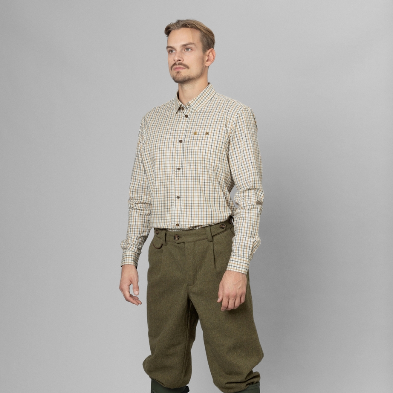 Chemise Oxford Shooting Classic Blue / Brown - Seeland