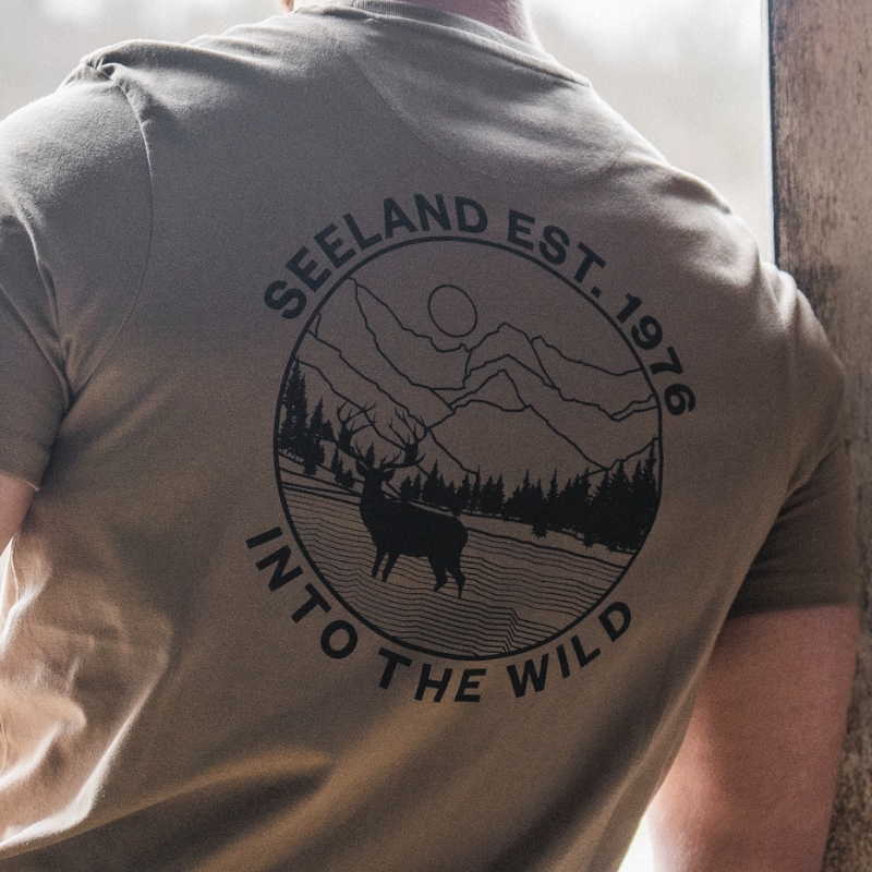 T-shirt Hunting landscape covert Green - Seeland