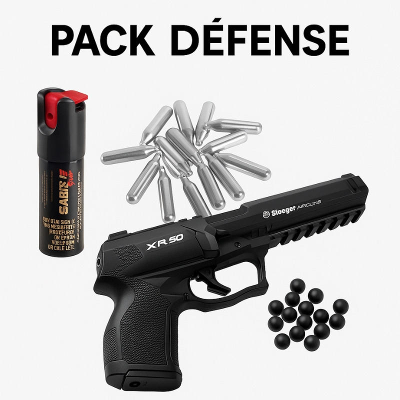 Pack dfense - Revolver Stoeger Co2 (12,6 joules) + Bombe Lacrymogne + 5 Co2