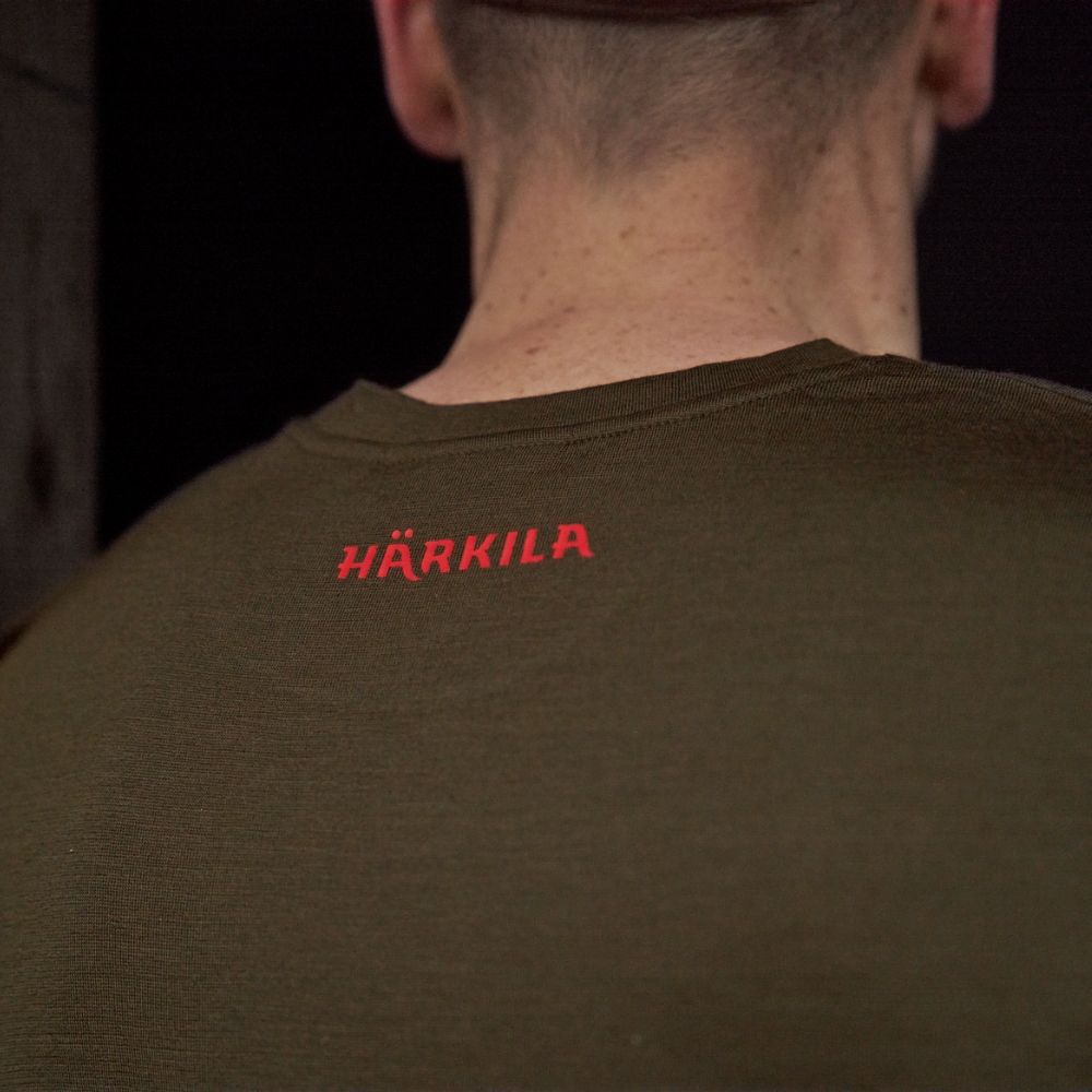 T-shirt Game L/S Willow Green Moose - Hrkila