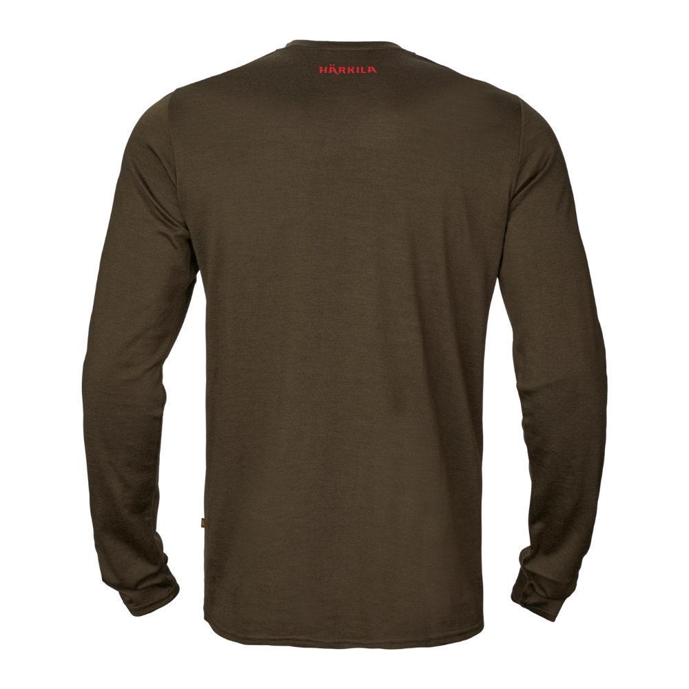 T-shirt Game L/S Willow Green Moose - Hrkila