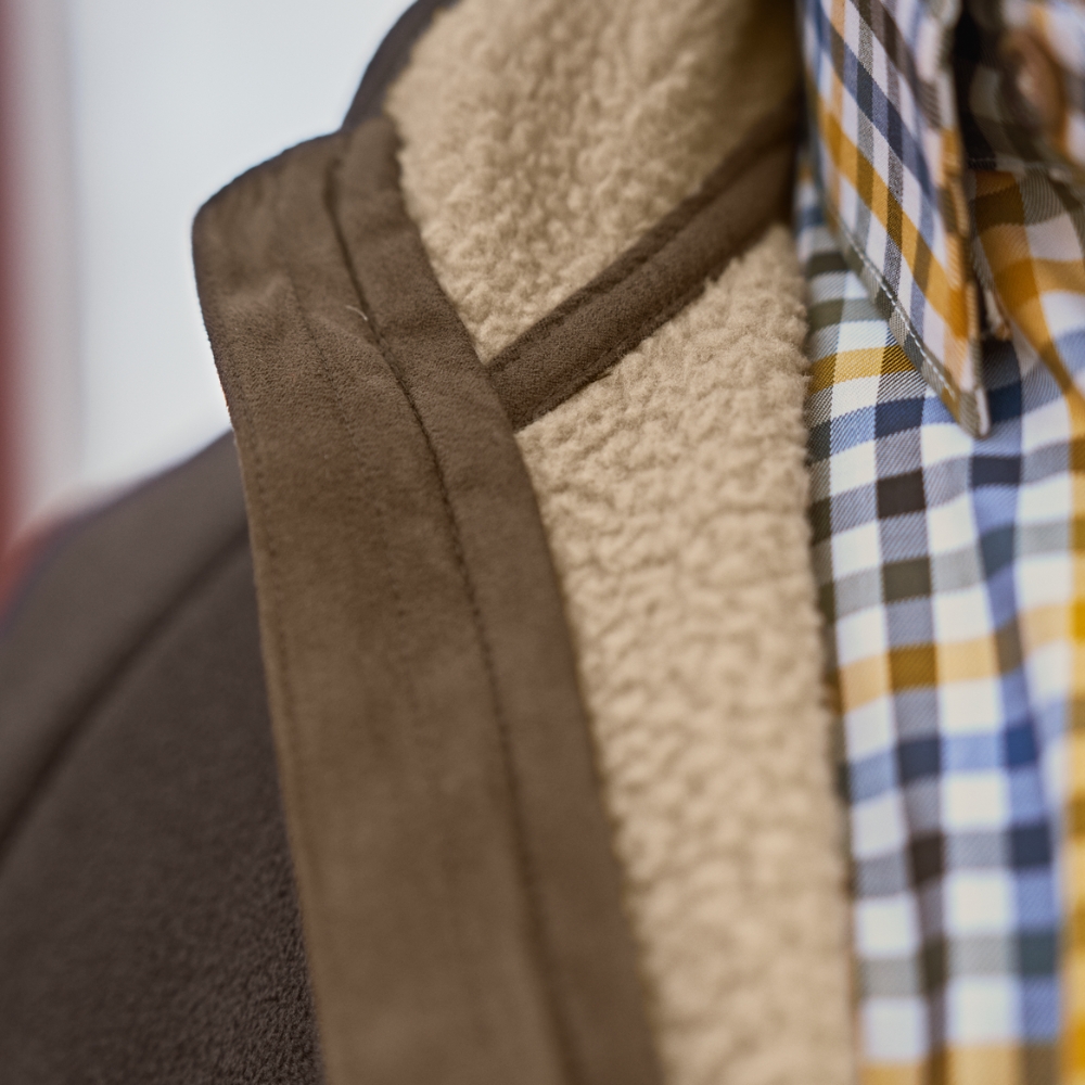 Veste Polaire Sandhem Sherpa Demitasse Brown - Hrkila