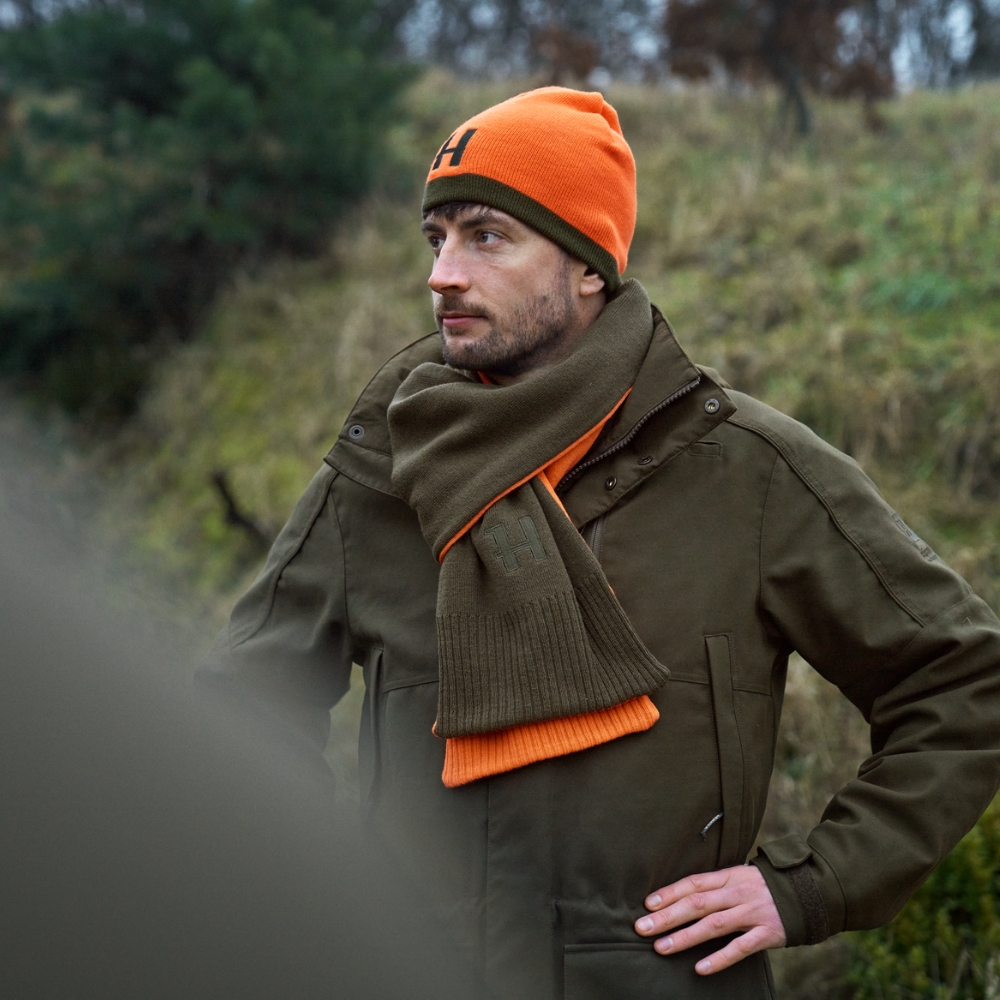 Bonnet Rversible Willow green / orange - Hrkila