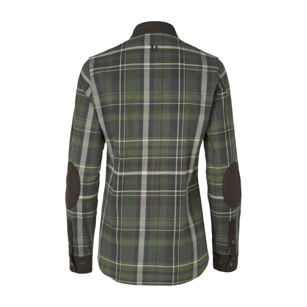 Chemise Pajala Femme Olive Check - Hrkila