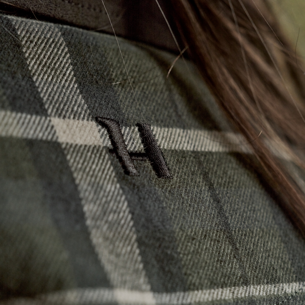 Chemise Pajala Femme Olive Check - Hrkila