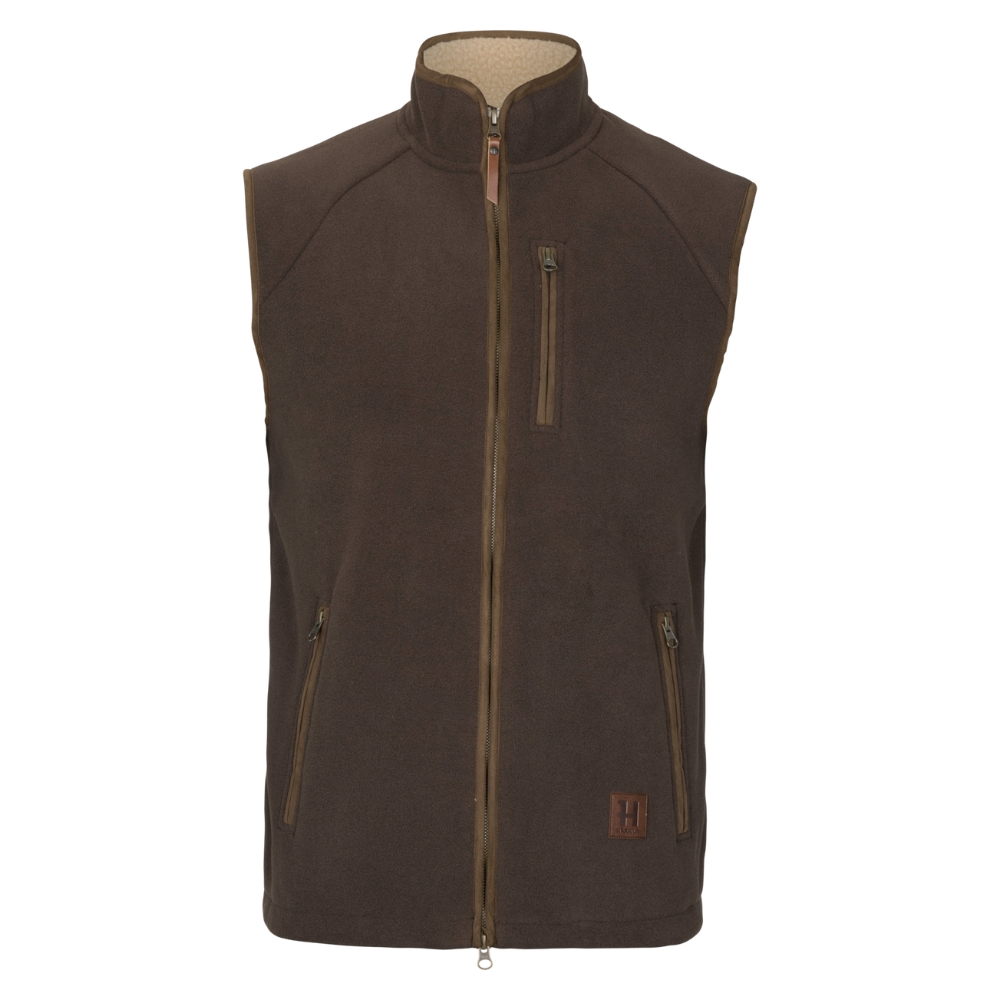 Gilet polaire Sandhem Sherpa Demitasse Brown - Hrkila