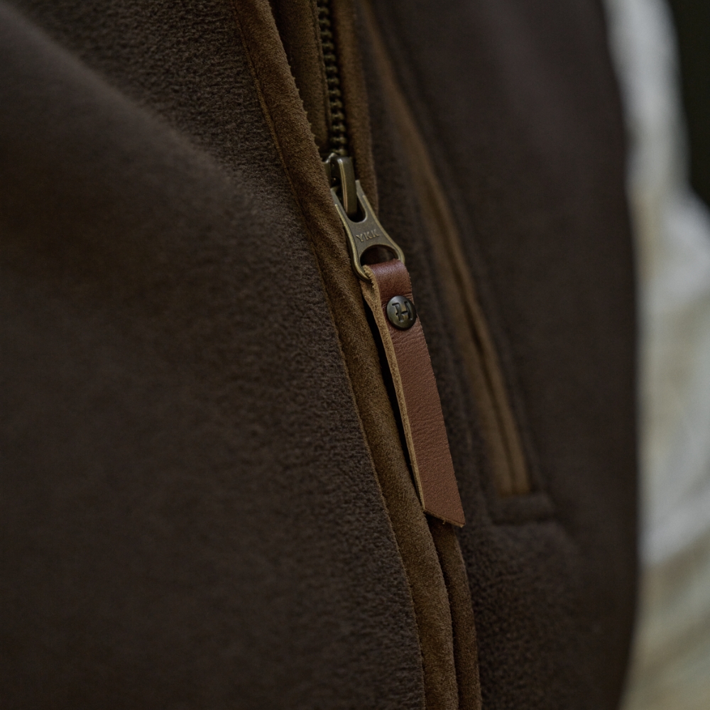 Gilet polaire Sandhem Sherpa Demitasse Brown - Hrkila