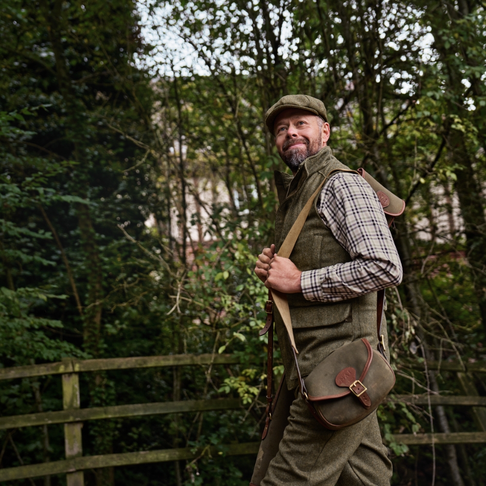 Gilet Kenmore Tweed Forest Green - Hrkila