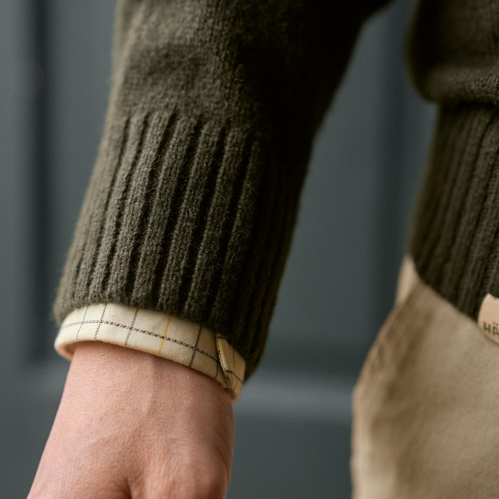 Pull en laine mrinos Vincent Col en V Rosin - Hrkila