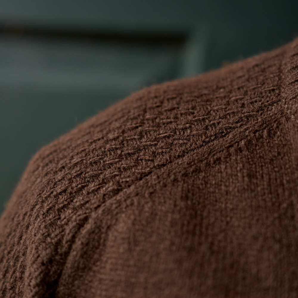 Pull en laine mrinos Vincent Col en V Demitasse Brown - Hrkila