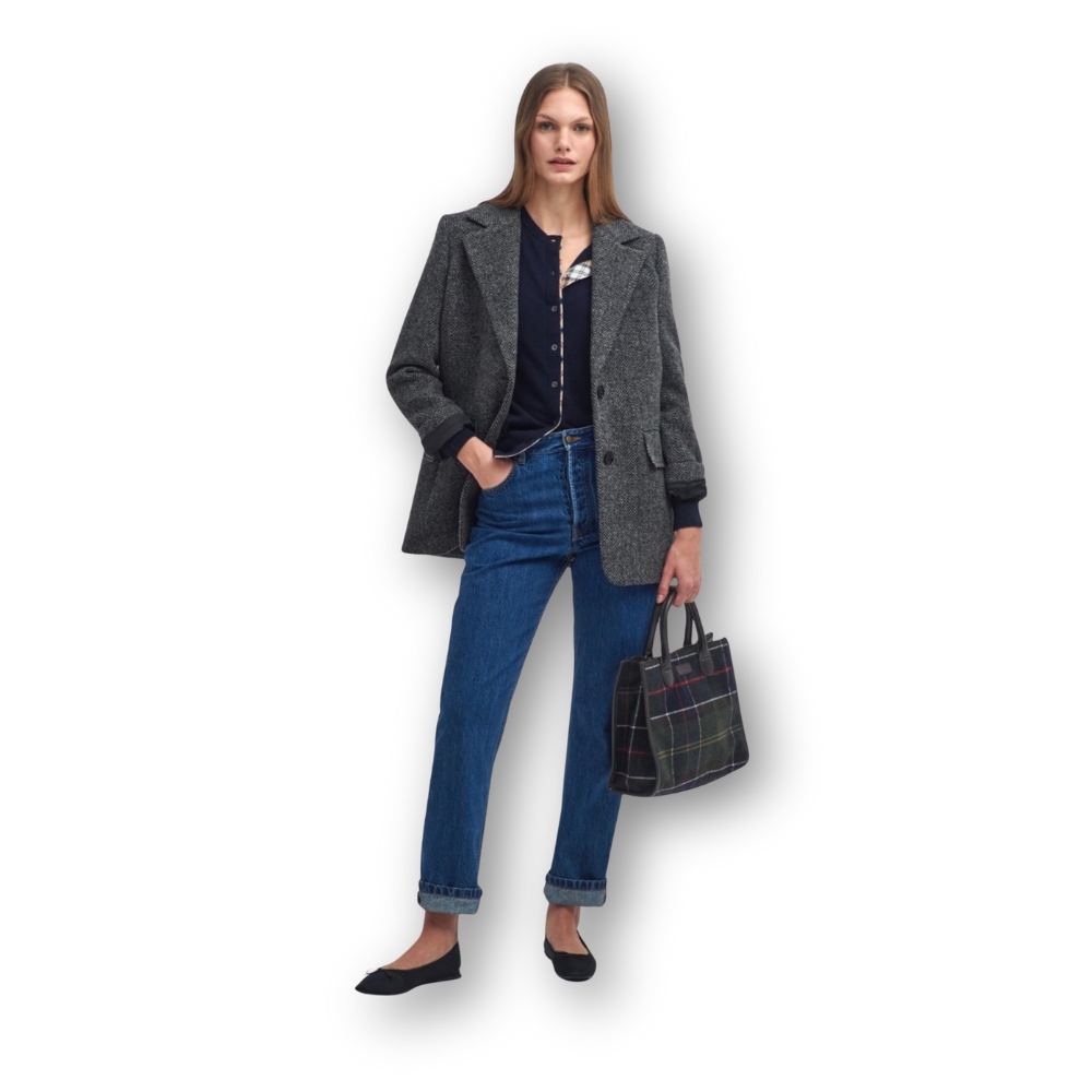 Pull Femme pendle Cardigan Bleu - Barbour