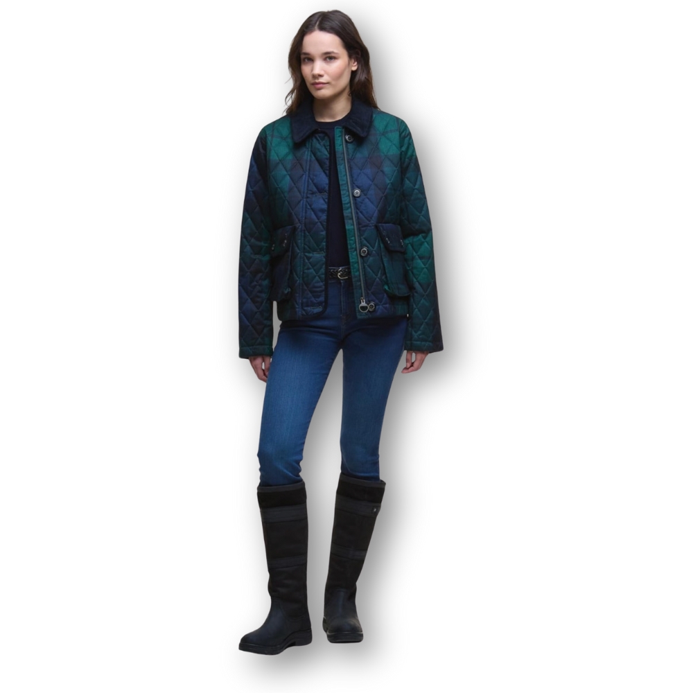 Veste Femme Loudon Quilted Black Watch Tartan - Barbour