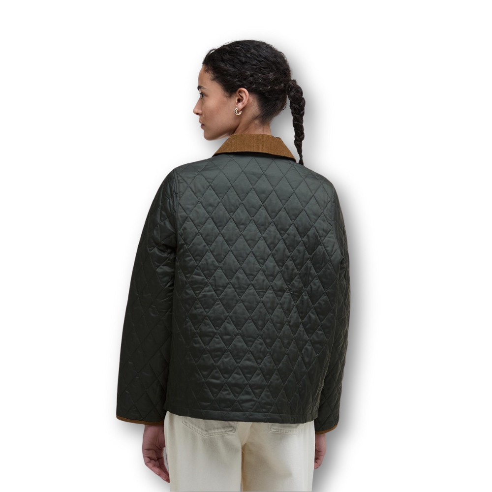 Veste Femme Icons cropped Liddesdale Quilted Sage - Barbour