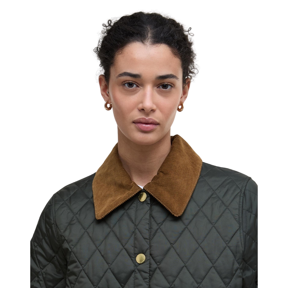 Veste Femme Icons cropped Liddesdale Quilted Sage - Barbour
