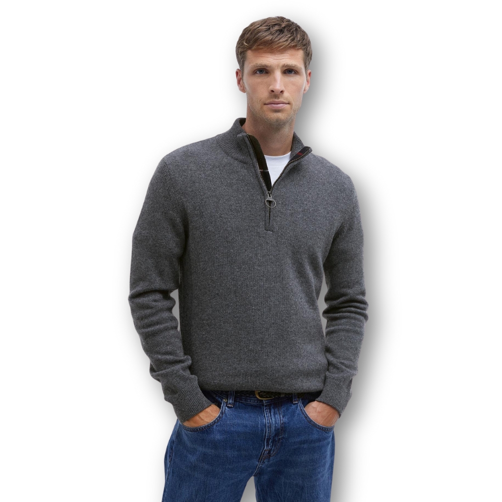Pull Holden Half Zip Gris - Barbour
