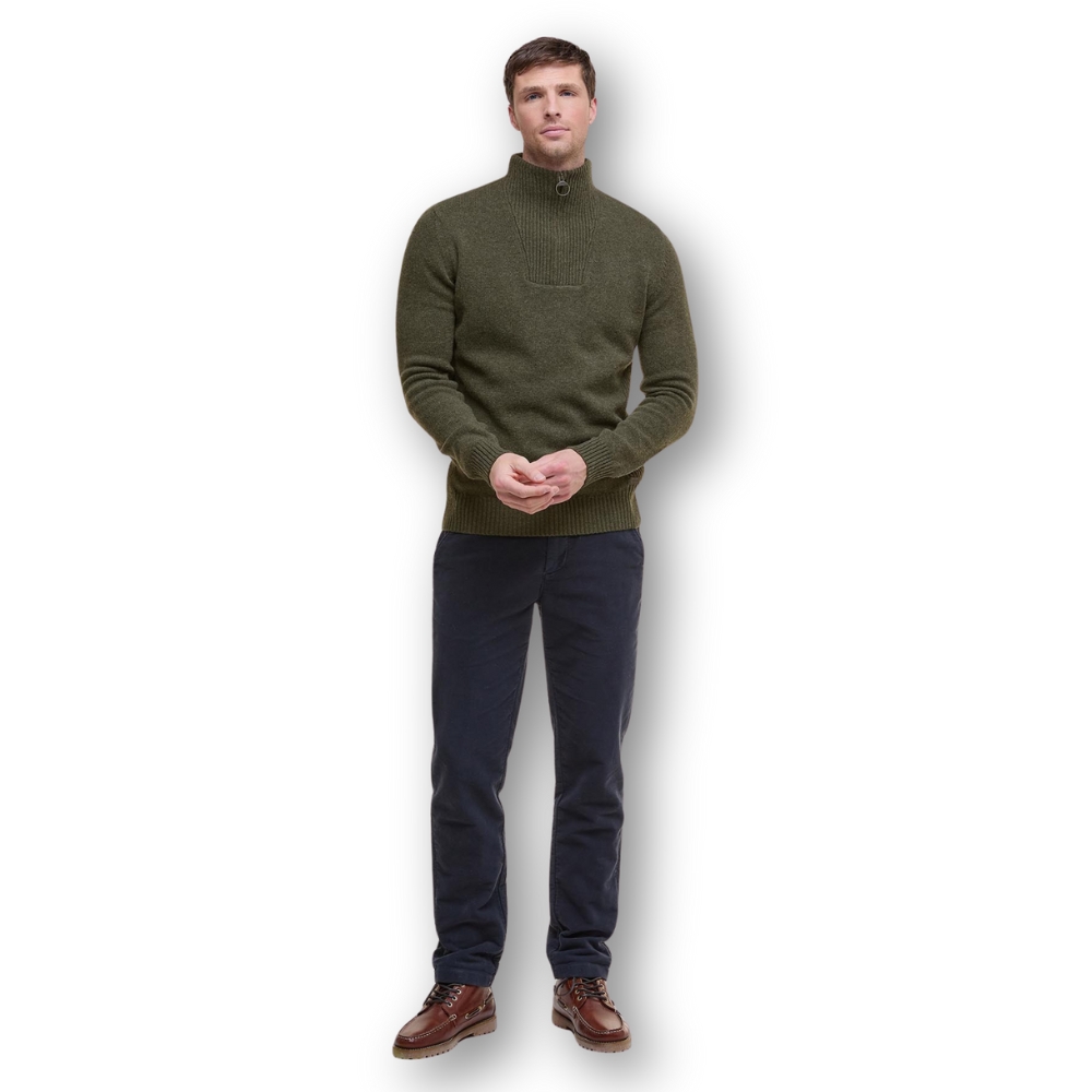 Pull Nelson Essential Half Zip Seaweed - Barbour