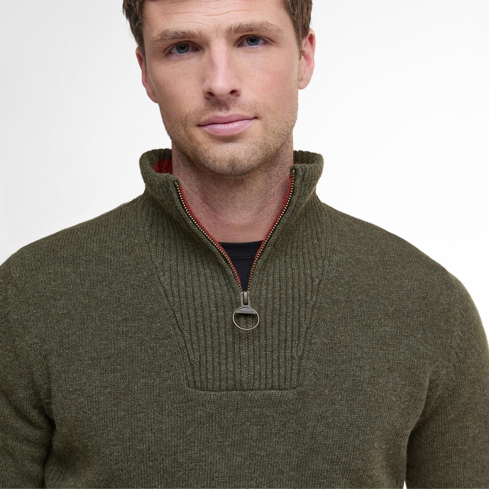 Pull Nelson Essential Half Zip Seaweed - Barbour