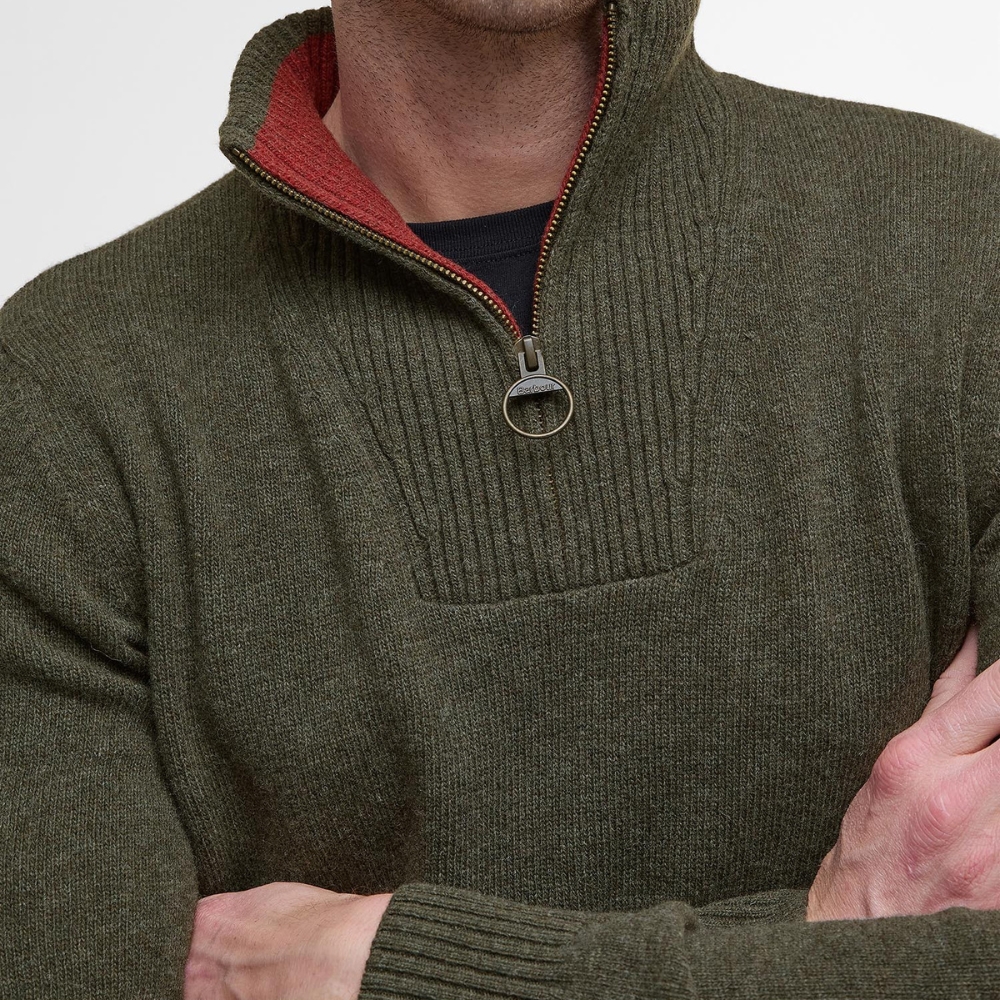Pull Nelson Essential Half Zip Seaweed - Barbour