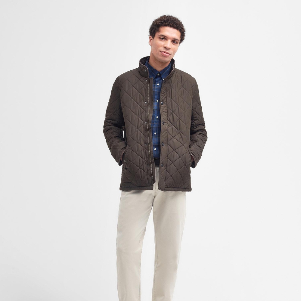 Veste Powell Quilted Jacket Olive - Barbour