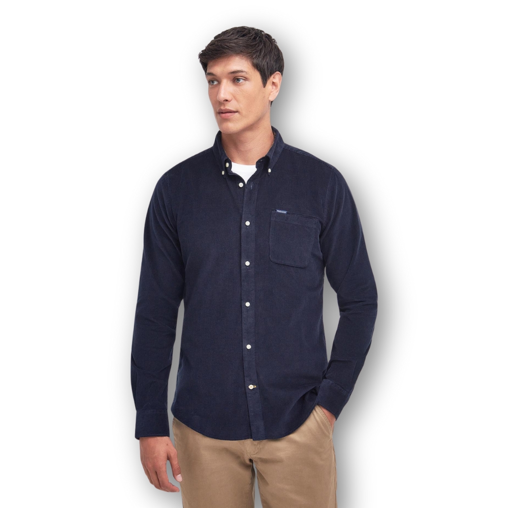Chemise en velour Ramsey Tailored Bleu - Barbour