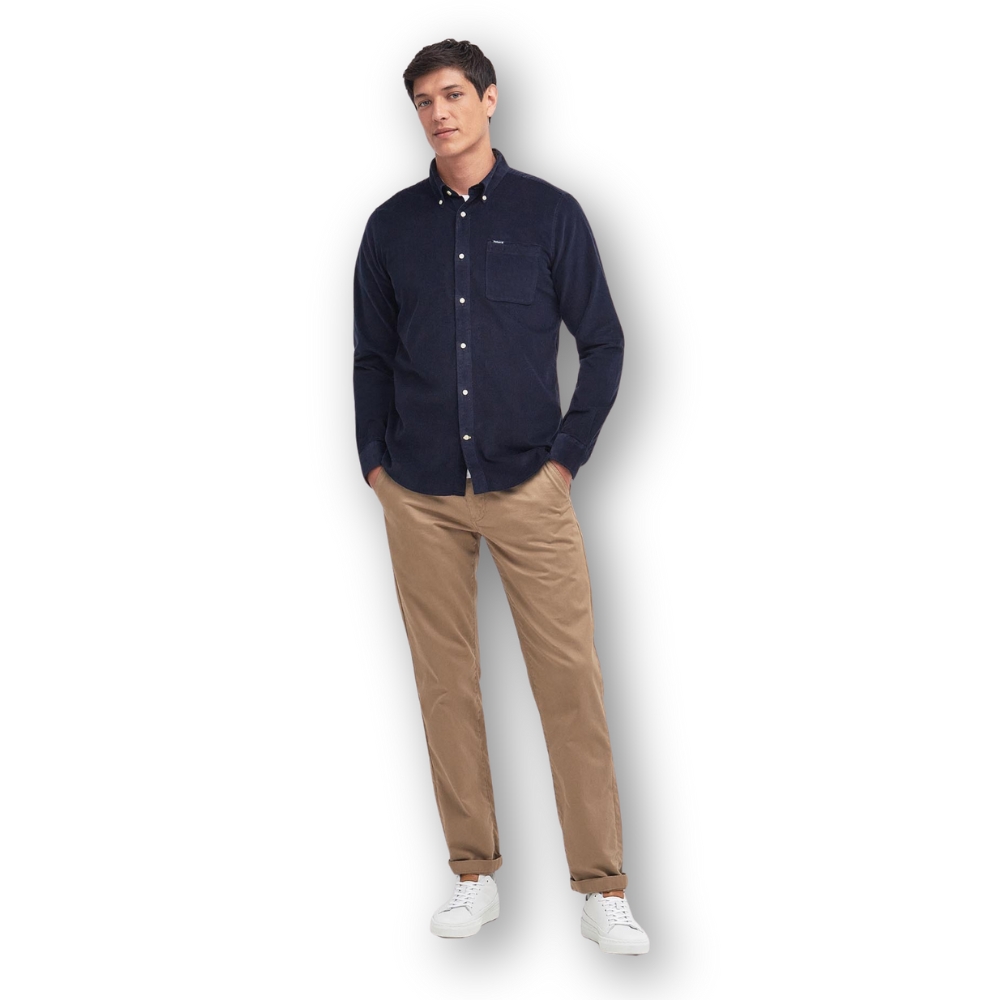 Chemise en velour Ramsey Tailored Bleu - Barbour
