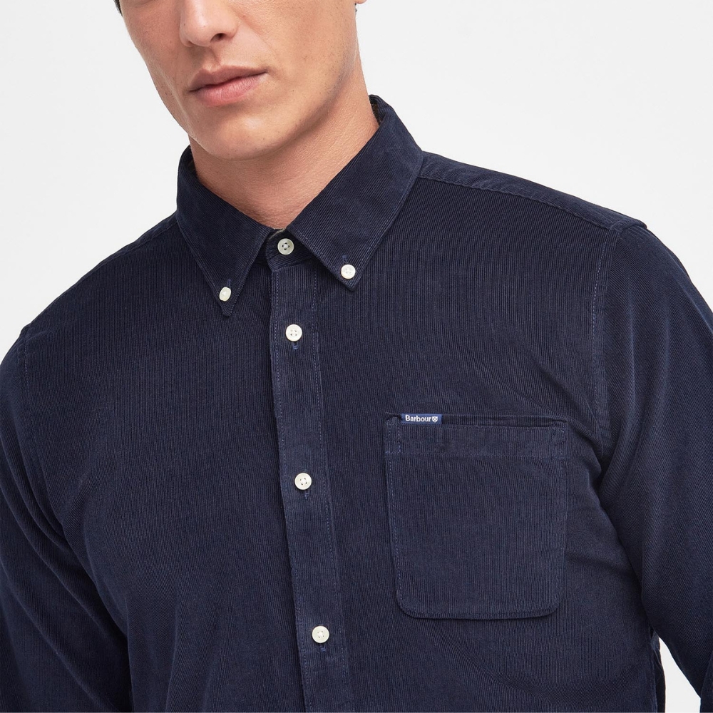 Chemise en velour Ramsey Tailored Bleu - Barbour