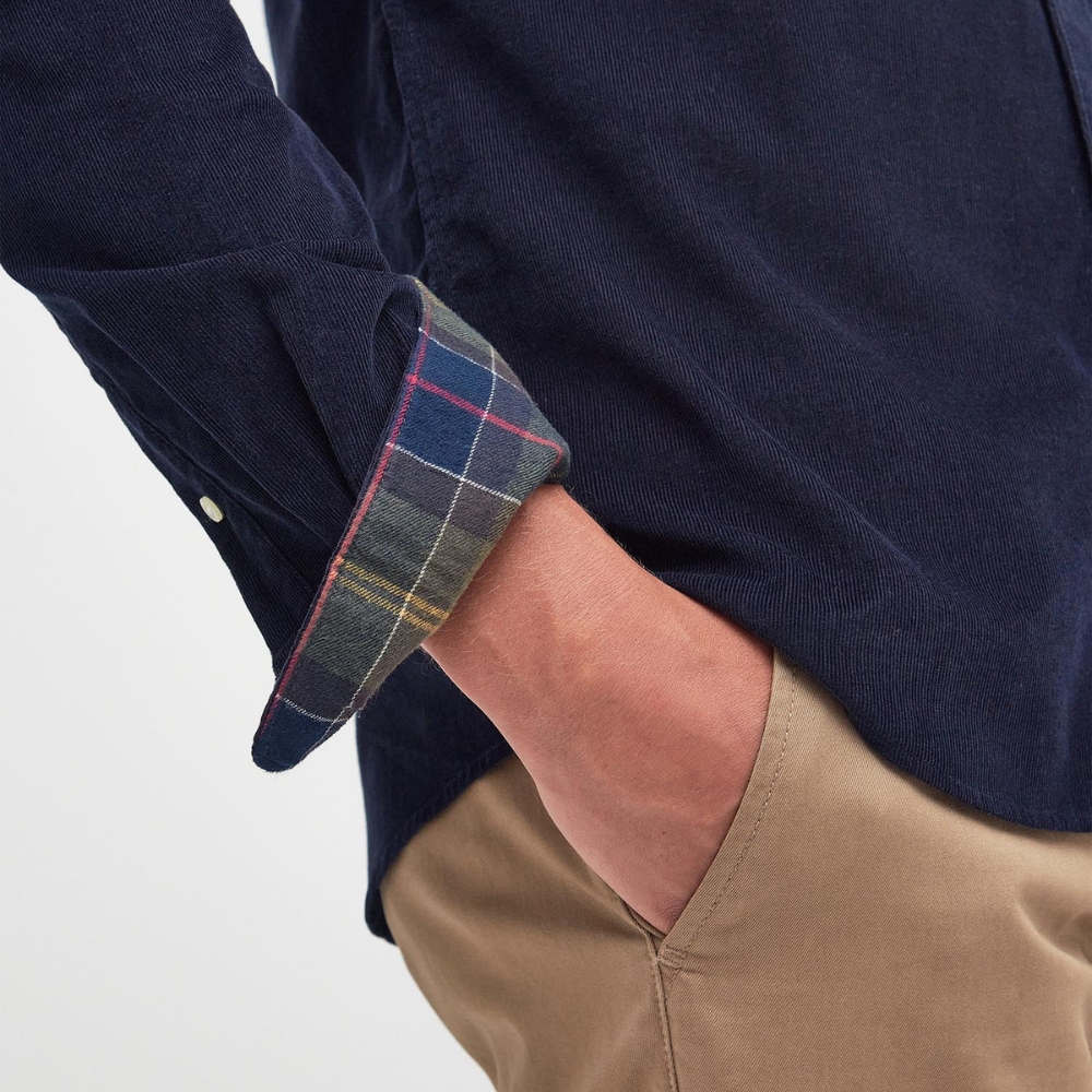 Chemise en velour Ramsey Tailored Bleu - Barbour