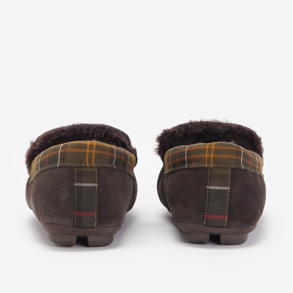 Chaussons mocassin Monty Slipper Brun - Barbour