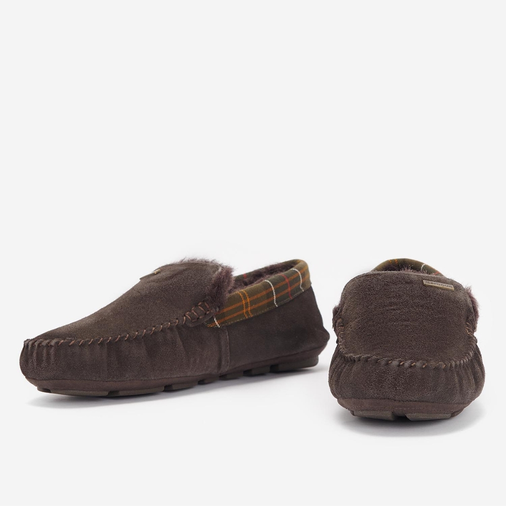 Chaussons mocassin Monty Slipper Brun - Barbour