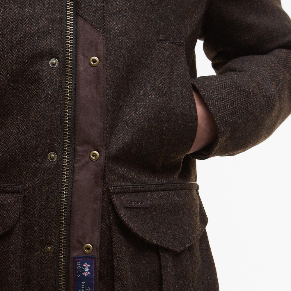 Veste Hereford Tweed Wool Rustic Brown - Barbour