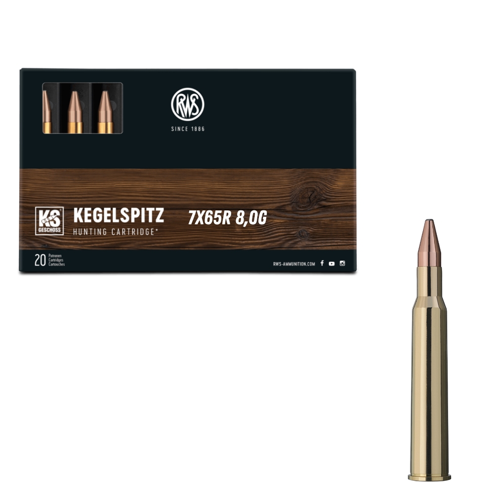 Cartouches (x20) KS 7x65R 8,0g 123 GR - RWS