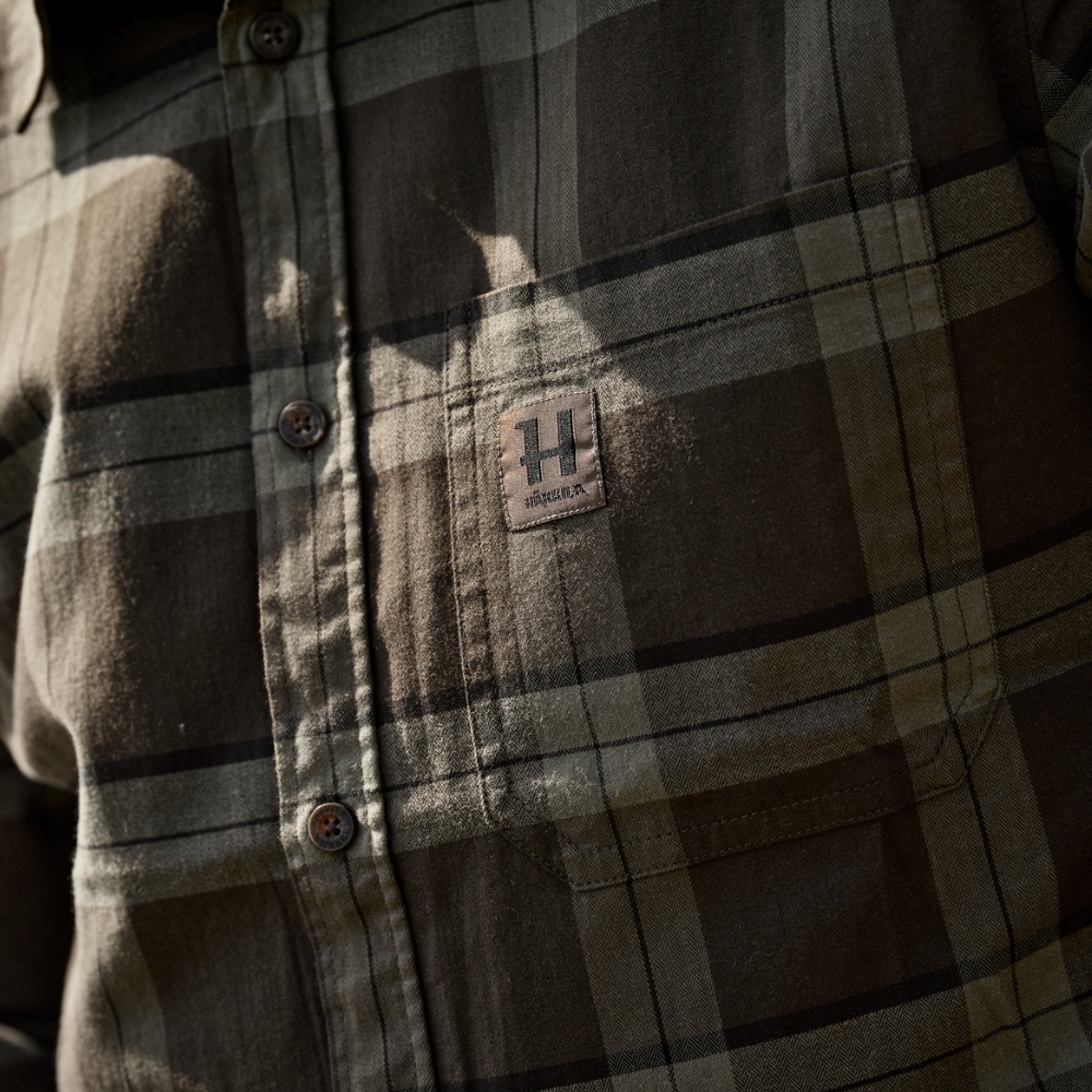 Chemise ML Fjell Green Check - H�rkila