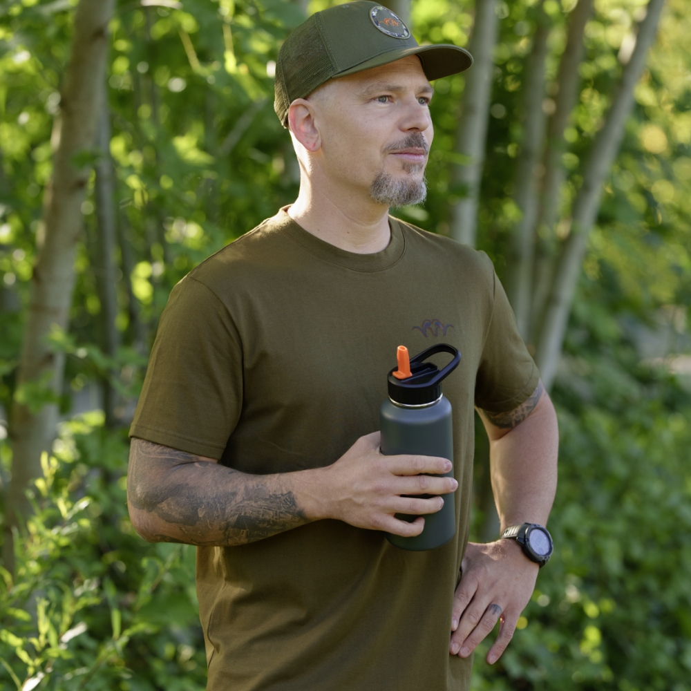 T-shirt Blaser Argali Badge T 26 - Dunkel Oliv Homme