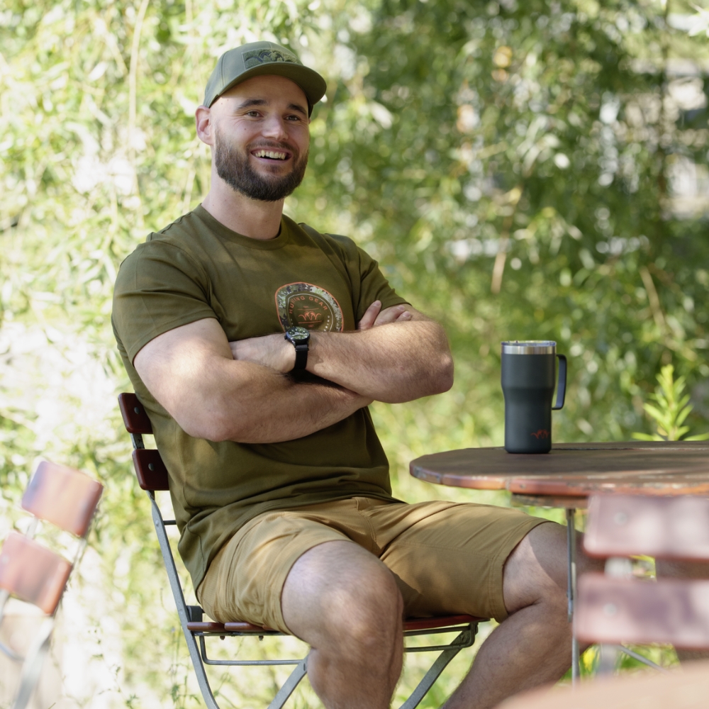 T-shirt Homme Blaser Argali Ring T 26 - Dunkel Oliv