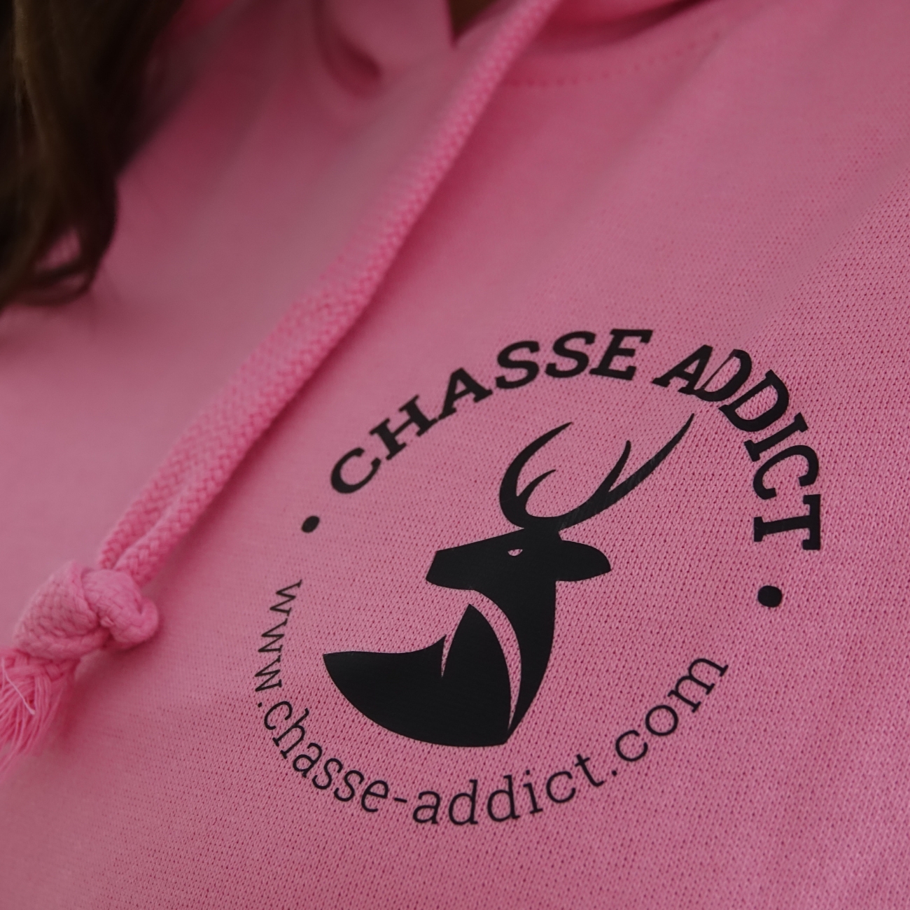 Sweat � Capuche Chasse Addict Signature Pink Edition Femme