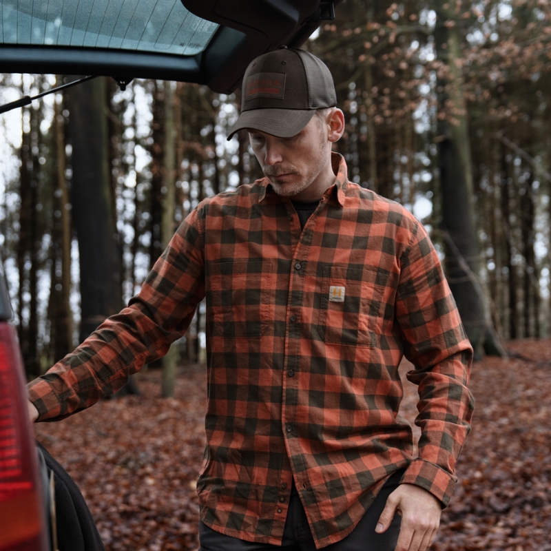 Chemise H�rkila Scandinavian L/S - Autumn Orange Check