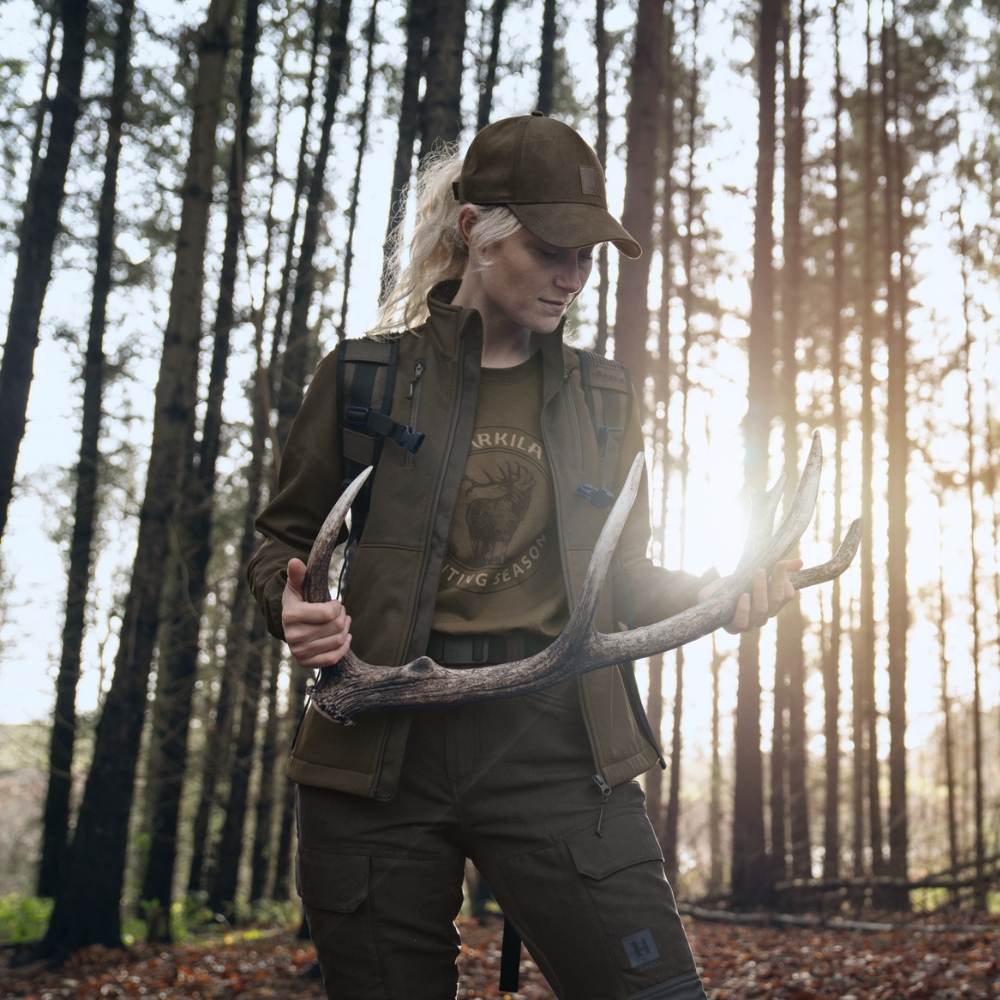 T-Shirt Femme H�rkila Stag Badge S/S - Vert