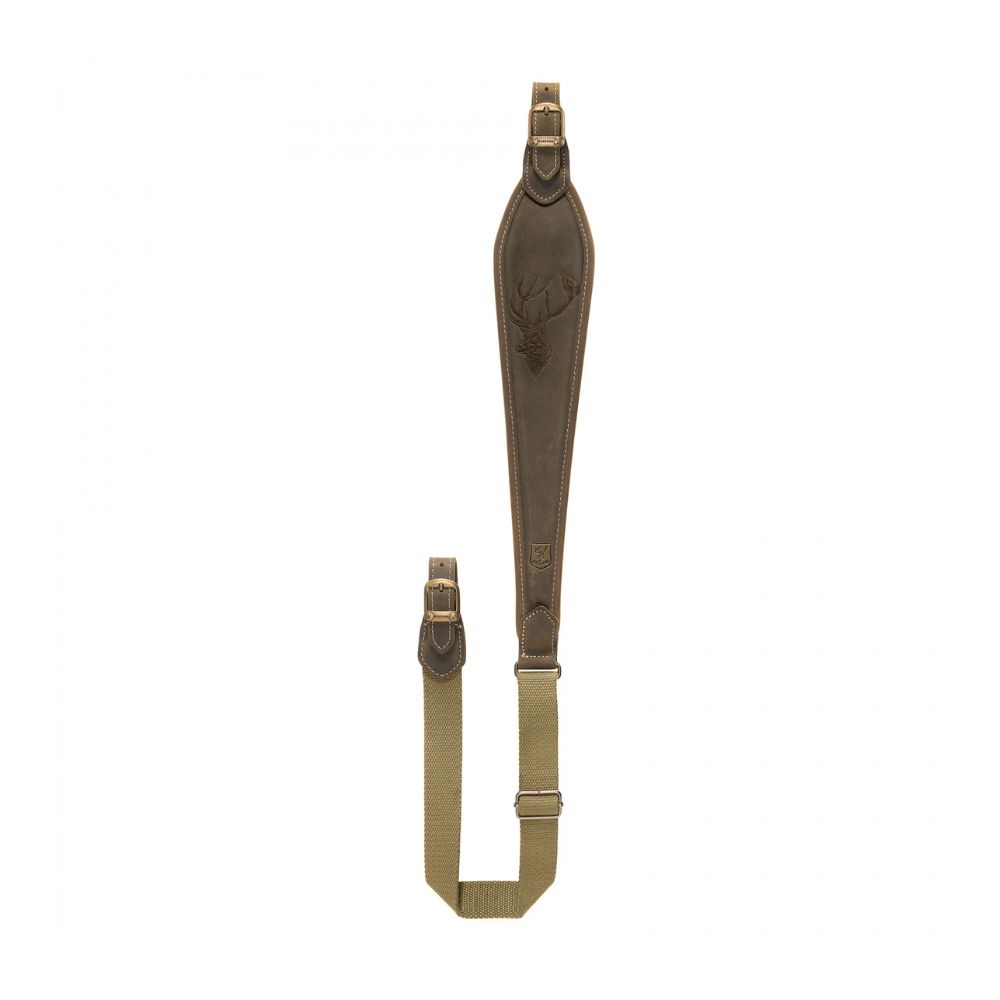 Bretelle Carabine Cuir Imprimé Cerf Riserva