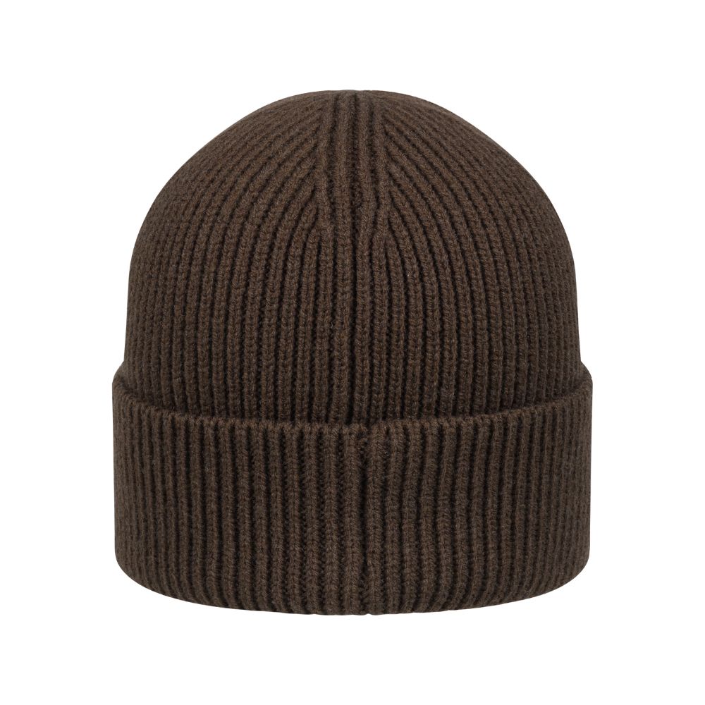 Bonnet Laine Tommy Rib Dark Brown Marron Blaser