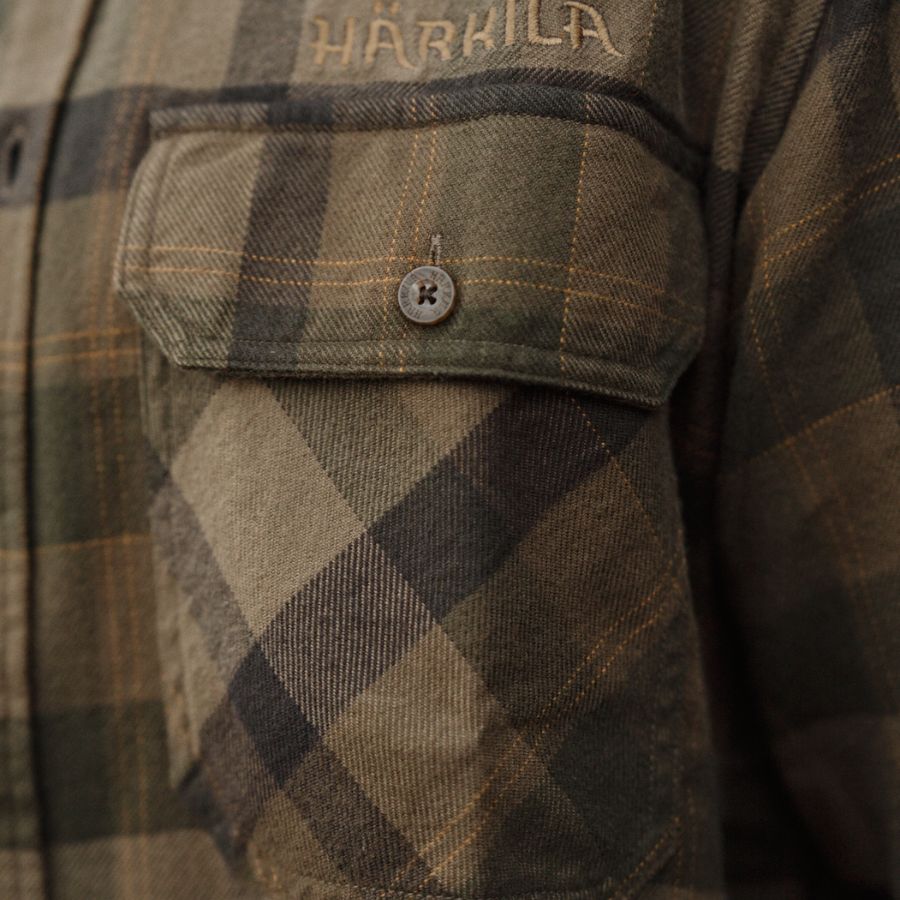 Chemise Härkila Asmund ML Beech Green Check