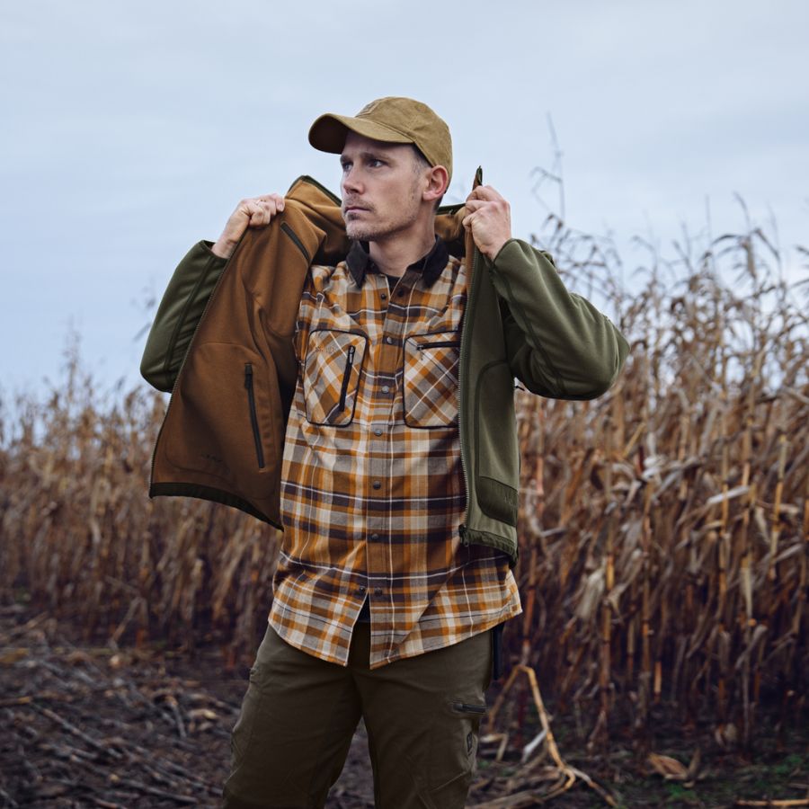 Chemise Harkila Pajala Cornstalk Check Orange
